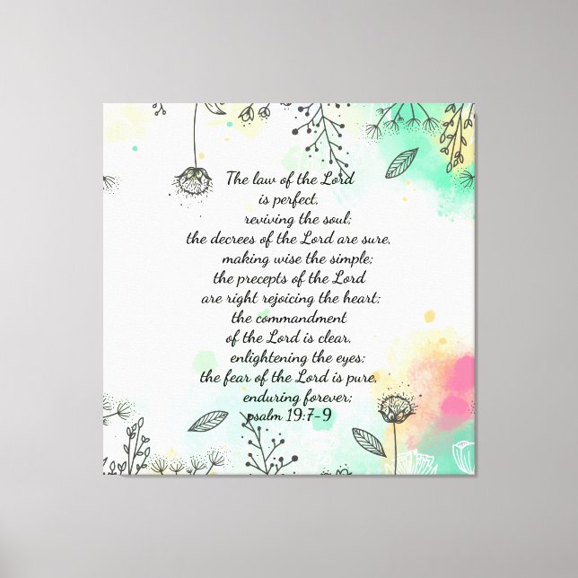 Psalm 19 Leinwanddruck (Vorderseite)