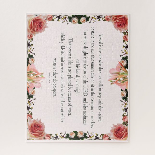 PSALM 1:1-3 Botanic Design (Vertikal)