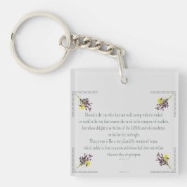 PSALM 1:1-3 Botanic Design Schlüsselanhänger