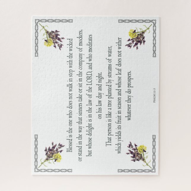 Psalm 1:1-3, gesegnet ist derjenige, der (Vertikal)