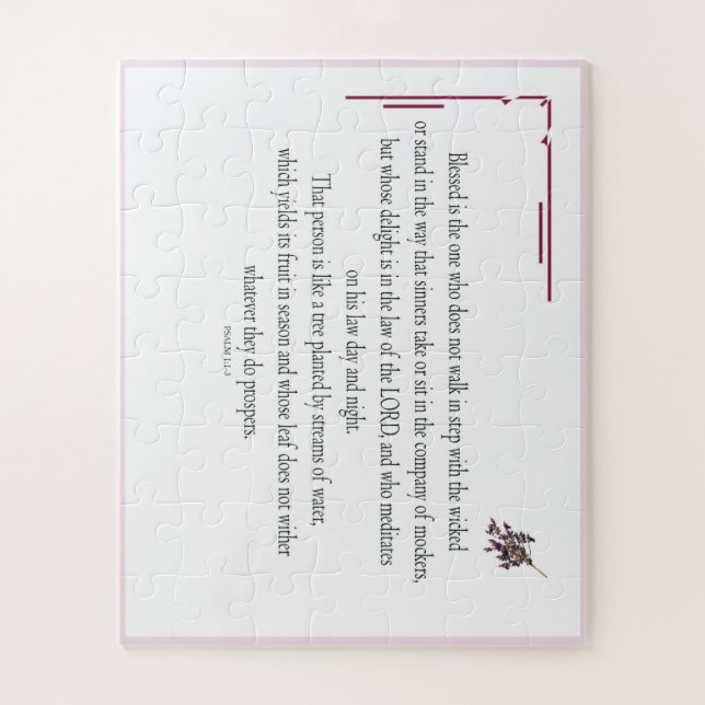 Psalm 1:1-3, gesegnet ist derjenige, der (Vertikal)