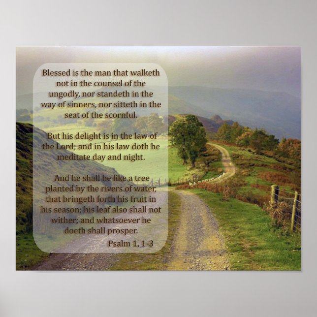 PSALM 1, 1-3 POSTER (Vorne)
