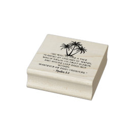 Psalm 1:3 Palme Gummistempel