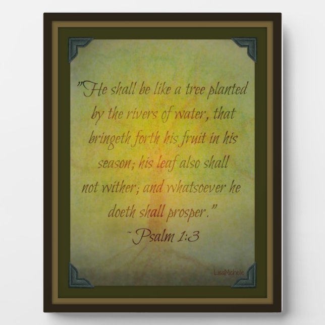 Psalm 1:3 Scripture Plaque (Devant)