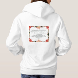 Psalm 1 Art - Gesegnet Recht mit Blumendesign Hoodie