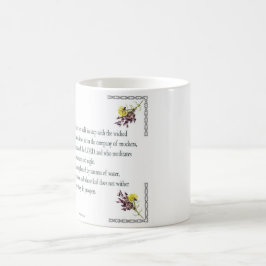 Psalm 1 Art - Gesegnet Recht mit Blumendesign Verwandlungstasse