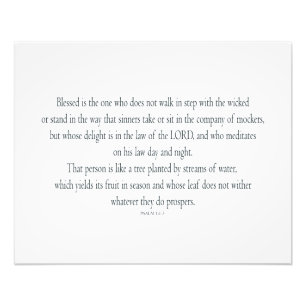 Psalm 1, does not walk in step with the wicked fotodruck