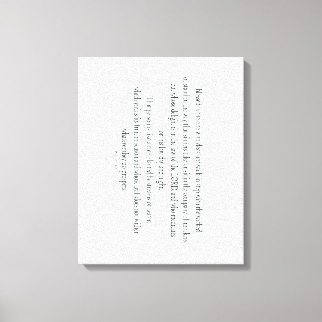 Psalm 1, does not walk in step with the wicked leinwanddruck (Vorderseite)