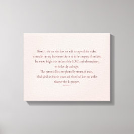 Psalm 1, does not walk in step with the wicked leinwanddruck