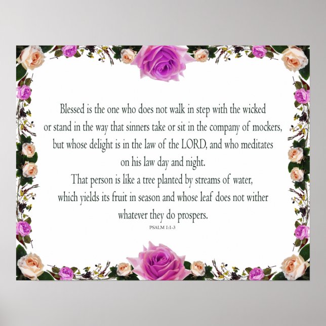 Psalm 1, does not walk in step with the wicked, poster (Vorne)