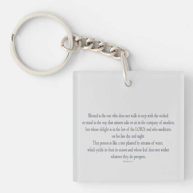 Psalm 1, does not walk in step with the wicked schlüsselanhänger (Vorderseite)