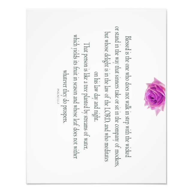 Psalm 1, Flower, Fotodruck (Vorne)