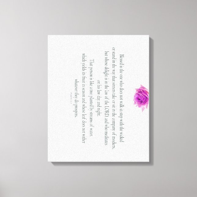 Psalm 1, Flower, Leinwanddruck (Vorderseite)