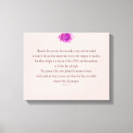 Psalm 1, Flower, Leinwanddruck