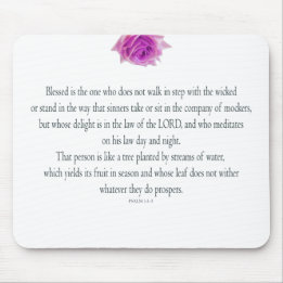 Psalm 1, Flower, Mousepad