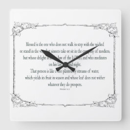 Psalm 1, geht nicht im Einklang mit den Schlechten Quadratische Wanduhr
