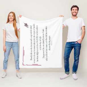 Psalm 1 Kunstweg der Gerechtigkeit Fleecedecke