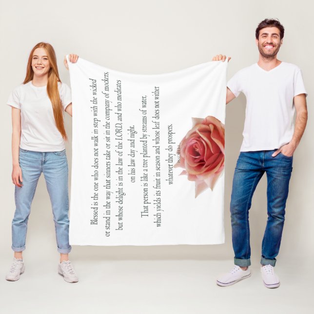 Psalm 1, Law day and Night, Streams of Waters, Fleecedecke (Beispiel)