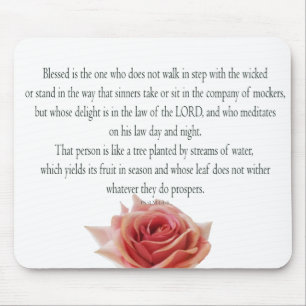 Psalm 1, Law day and Night, Streams of Waters, Mousepad