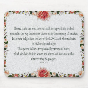Psalm 1, Law day and Night, Streams of Waters, Mousepad