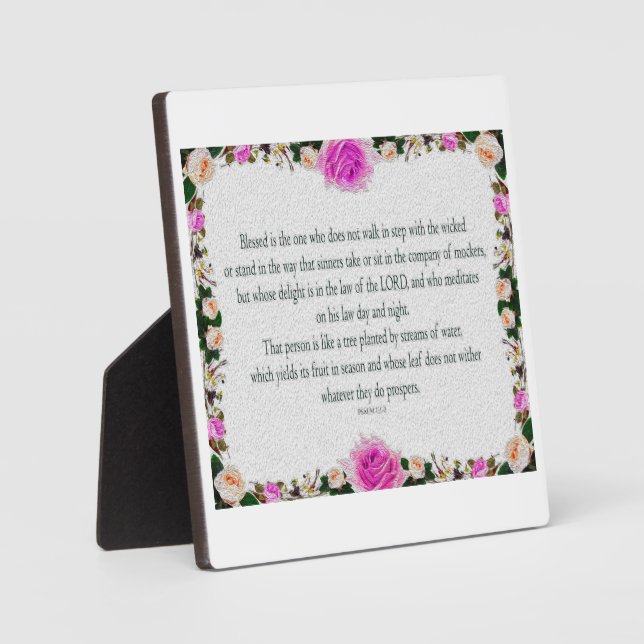 Psalm 1, Ölfarbe Lila Fotoplatte (Vorderseite)