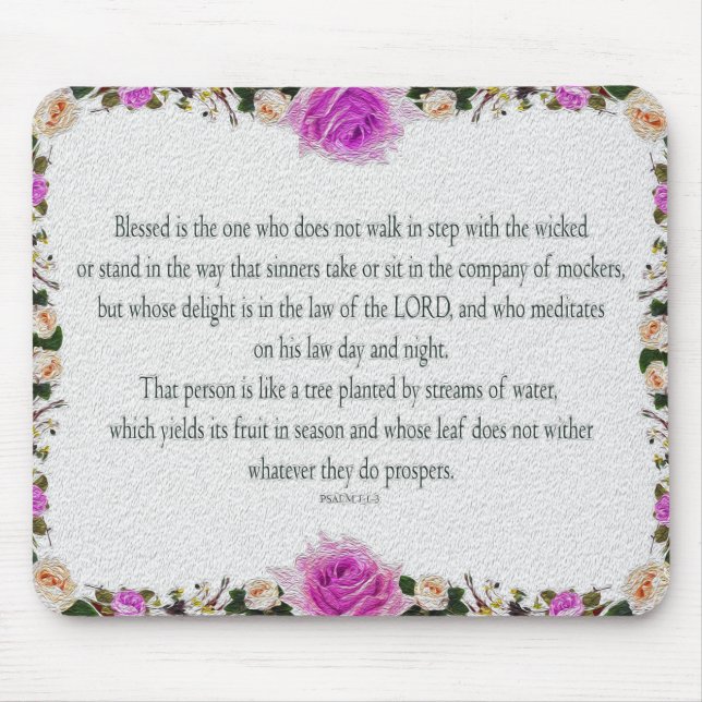 Psalm 1, Ölfarbe Lila Mousepad (Vorne)