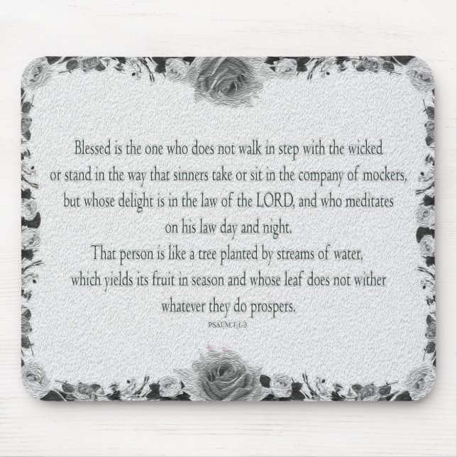 Psalm 1, Ölmalerei, der nicht Schritt läuft Mousepad (Vorne)