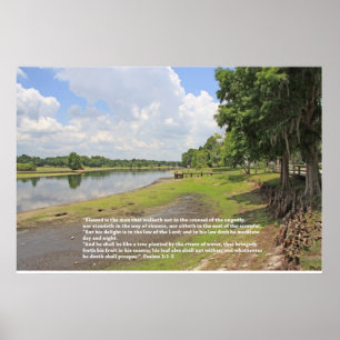 Psalm 1 Scripture Poster (horizontale Ansicht)