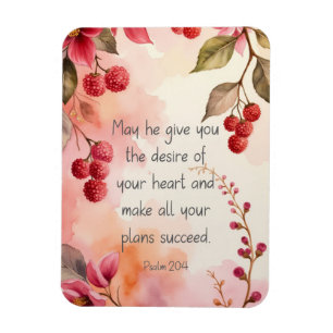 Psalm 20:4 Wunsch deines Herzens Bibelstelle Flo Magnet
