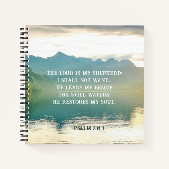 Psalm 23 1-3 Der Herr ist mein Hirte Notizbuch (Vorderseite)