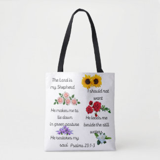 Psalm 23: 1--3 Einkaufstasche Tasche