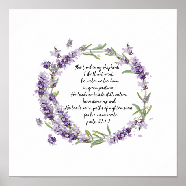 Psalm 23: 1-3 Poster (Vorne)