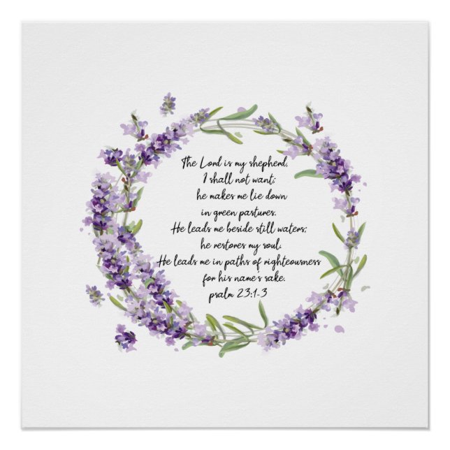 Psalm 23: 1-3 Poster (Vorderseite)