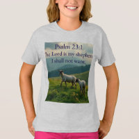 Psalm 23:1 Bibelvers Mädchen T-Shirt