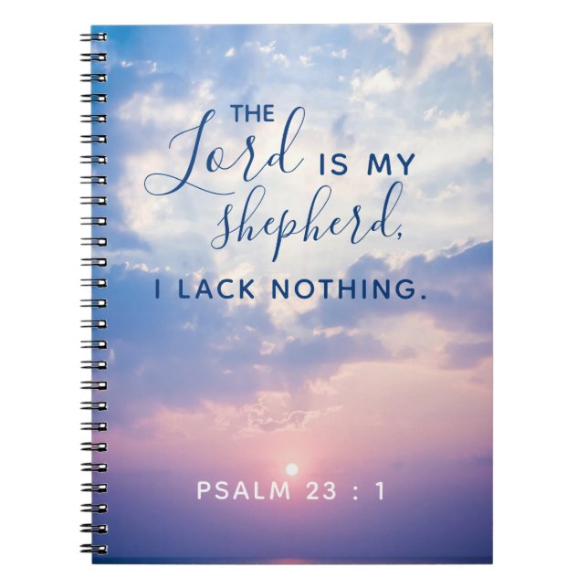 Psalm 23:1 Bibelverse-Notebook Notizblock (Vorderseite)