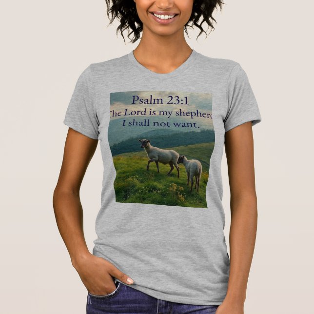 Psalm 23:1 Bible Verse Women's Tee Shirt (Vorderseite)