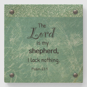 Psalm 23:1 christliche Typografie-Design Steinuntersetzer