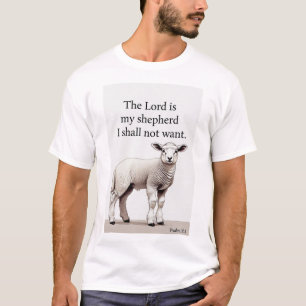Psalm 23:1 Christliches Lamm Herren T-Shirt