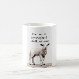 Psalm 23:1 Christliches Lamm-Kaffeetasse Kaffeetasse