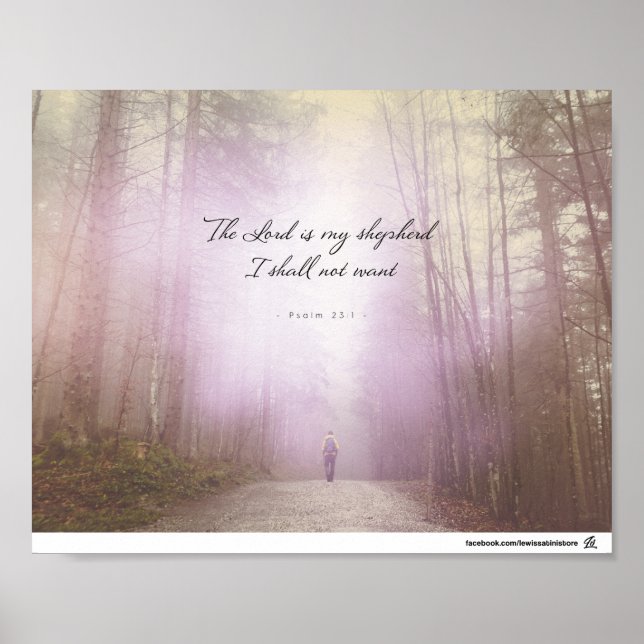 Psalm 23:1 - Der Herr ist mein Hirte Poster (Vorne)
