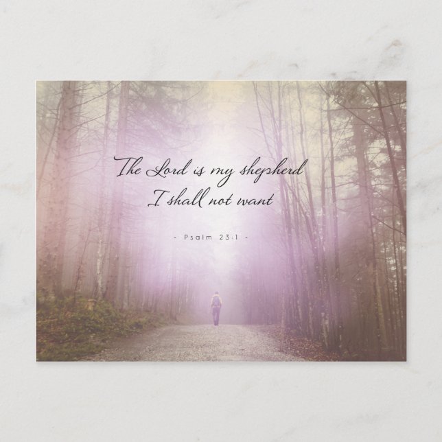 Psalm 23:1 - Der Herr ist mein Hirte Postkarte (Vorderseite)