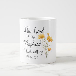 Psalm 23:1 Der Herr ist meine Hirtengelbe Blume Jumbo-Tasse