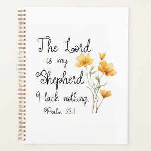 Psalm 23:1 Der Herr ist meine Hirtengelbe Blume Planer