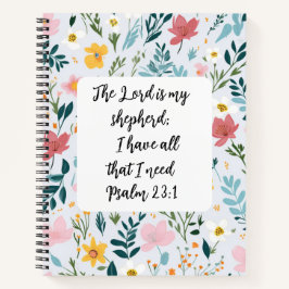 Psalm 23:1 Floral Journal Notizbuch