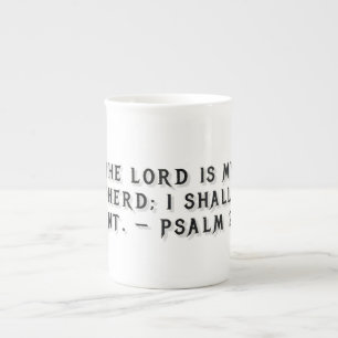 Psalm 23:1 Geschenktasse Prozellantasse