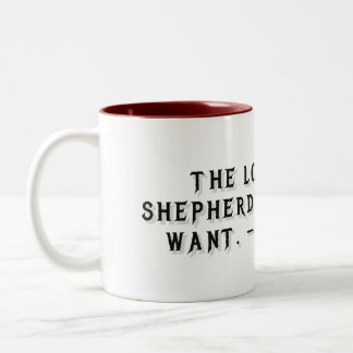 Psalm 23:1 Geschenktasse Zweifarbige Tasse