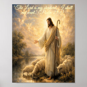 Psalm 23:1 Jesus als Hirte Poster