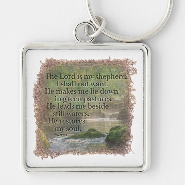 PSALM 23:1 - Keychain Schlüsselanhänger (Vorne)