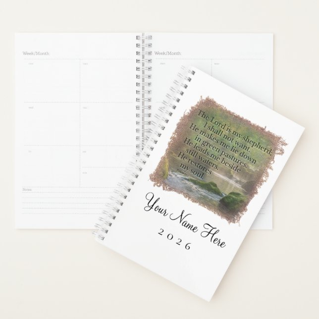PSALM 23:1 - Personalized Day Planner (Devant avec enveloppe)