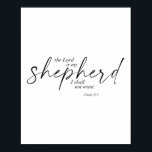 Psalm 23:1 poster<br><div class="desc">Der Herr ist mein Schäferhund,  den ich nicht Wollte werde. -Psalm 23:1 Dual-Schriftart</div>
